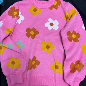 Floral Pink Sweater